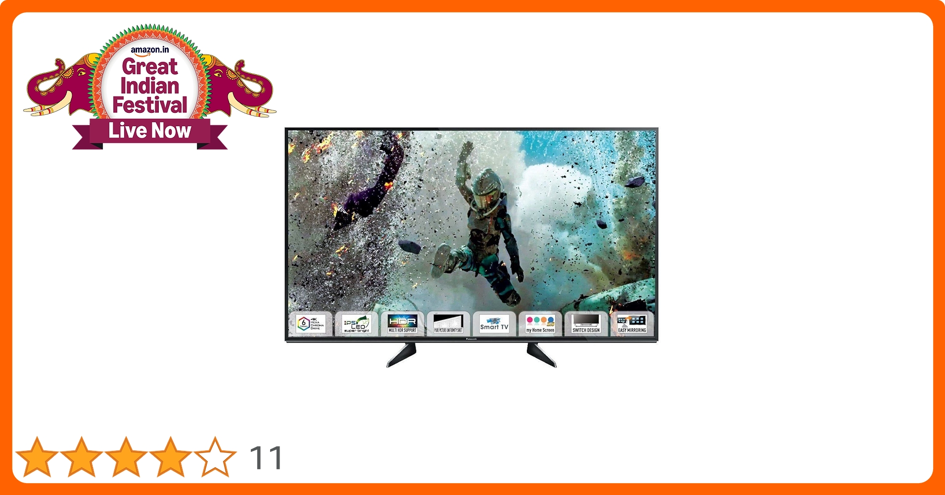 Panasonic 108 cm (43 Inches) Viera 4K UHD LED TV TH-43EX600D
