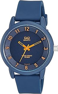 ساعة انالوج بعقارب ومينا بلون ازرق للجنسين من كيو اند كيو - VR52J002Y, أزرق