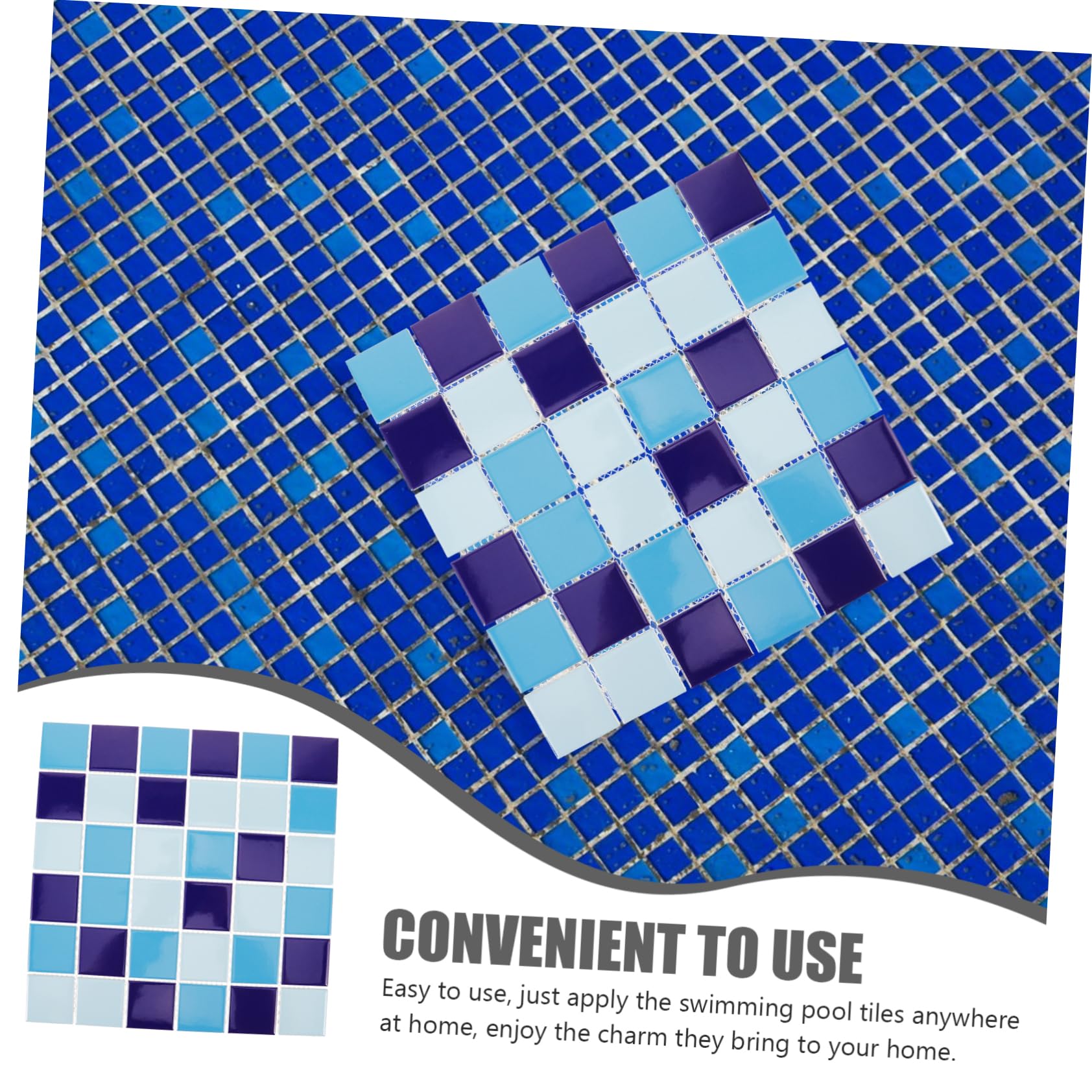Cabilock Azulejos De Cerámica Azul Brillante 48x48 Cm, Baldosas Cuadradas Esmaltadas para Piscinas y Estanques, Resistentes y Lisos, para Decoración DIY y Revestimiento Profesional