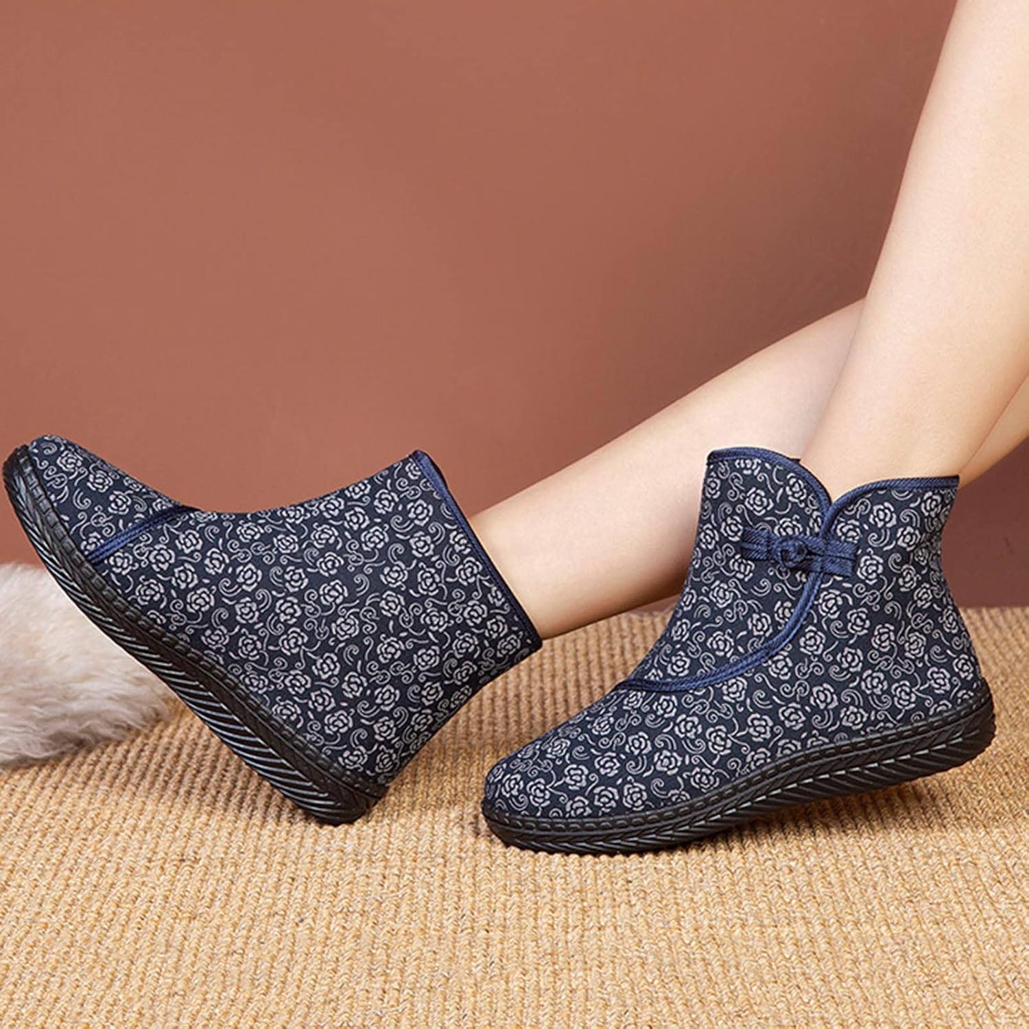 Slipper Boots for Women Wide Warm House Shoes Bootie Slippers for Indoor Outdoor Non Slip Diabetic Winter Shoes - Image 3