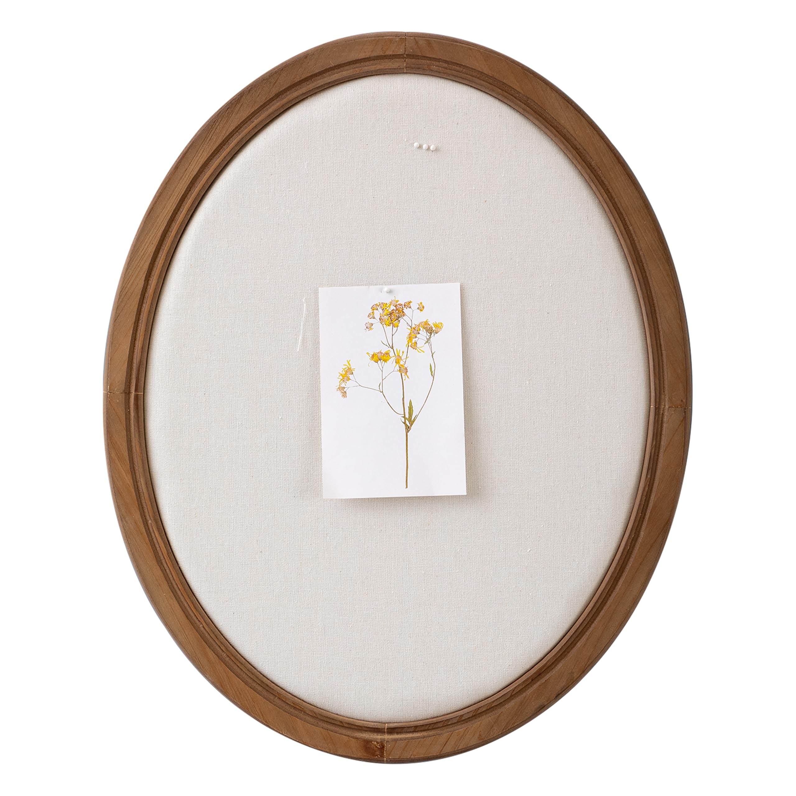 Sintosin Oval Framed Linen Pin Board for Bedrooms, Unique Fabric Bulletin Board, 54 x 44 cm Hanging Vision Board, Notice Boards for Home Office and School