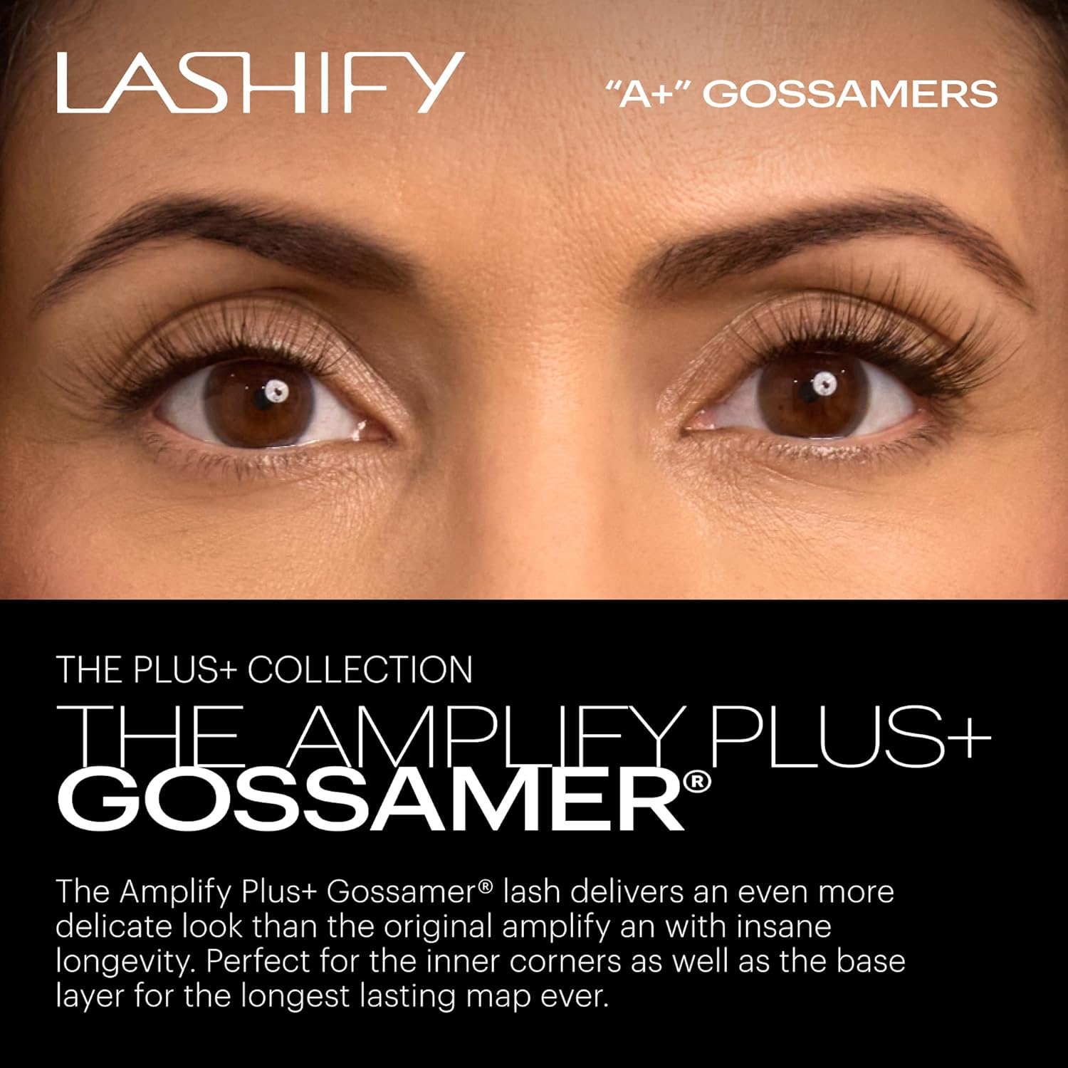 Lashify Amplify Plus+ 10mm Eyelash Extensions Refill in Truffle Color, Easy DIY False Lashes for the Most Delicate, Natural and Long Lasting Look