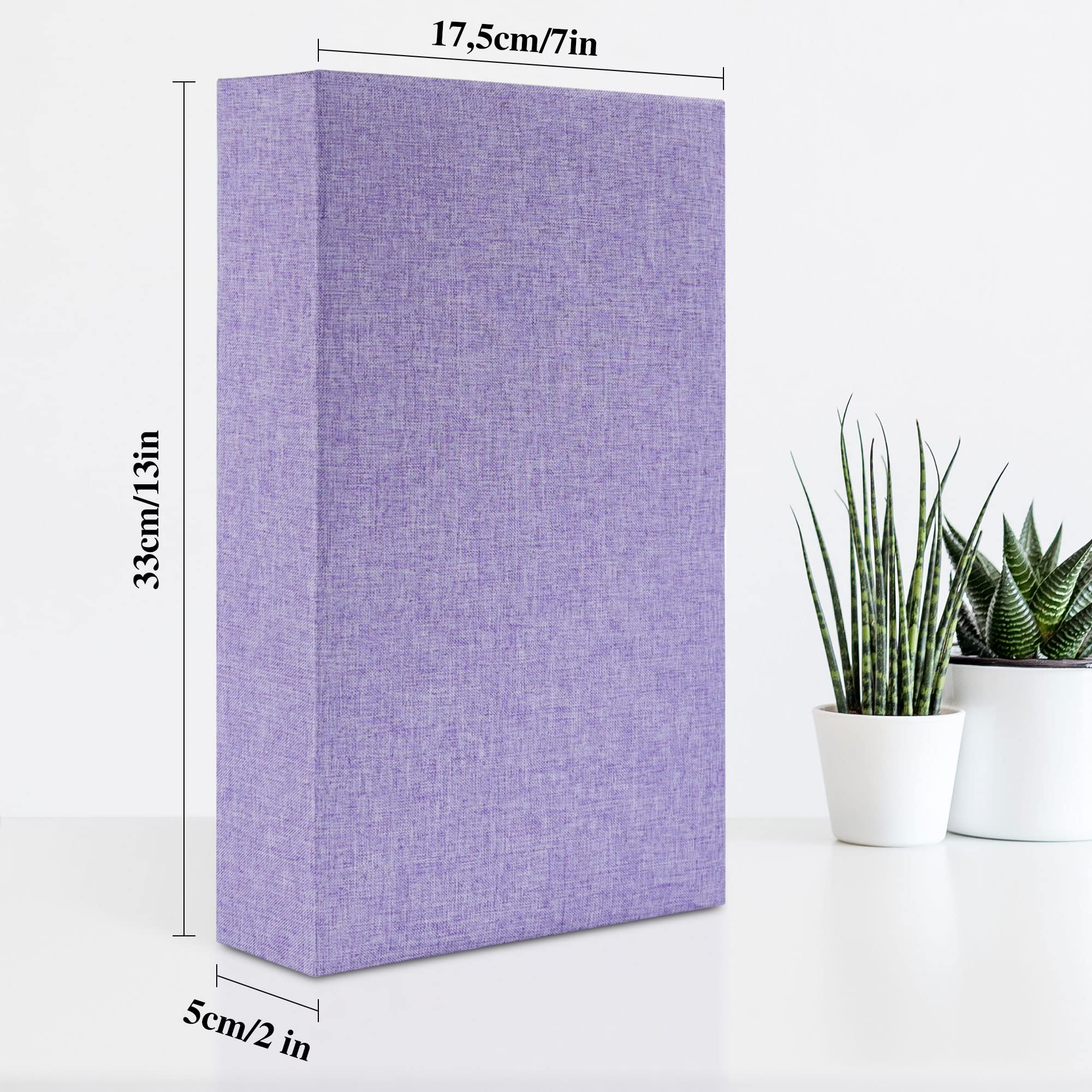 Vienrose Album Foto 10x15 cm, 300 Tasche, Copertina in Lino Album Fotografico, per Orizzontali e Verticali Foto, Matrimonio, Bambin, Famiglia (Viola-300foto)