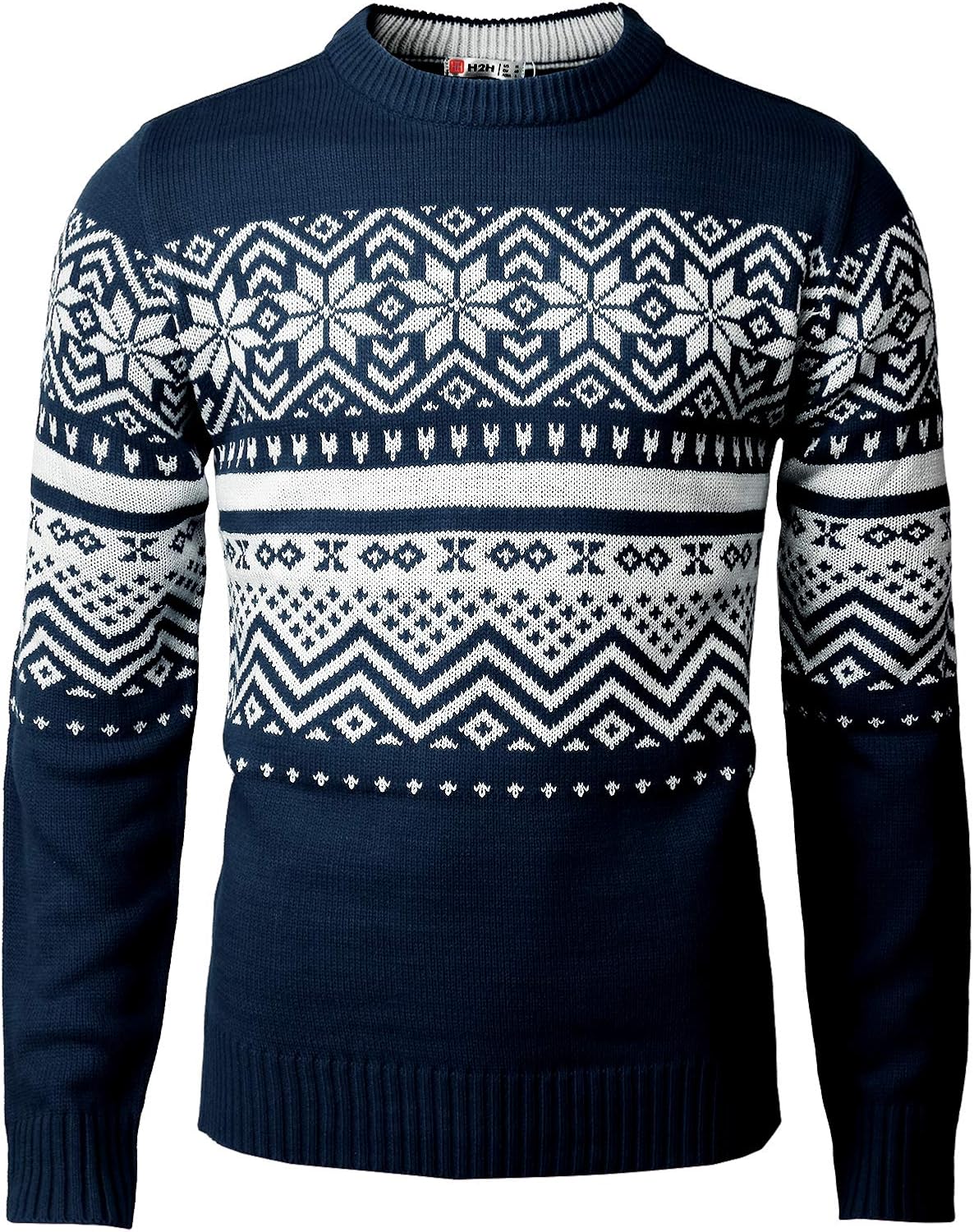 H2H Mens Casual Slim Fit Knitted Christmas Sweaters Holiday Party - Image 3