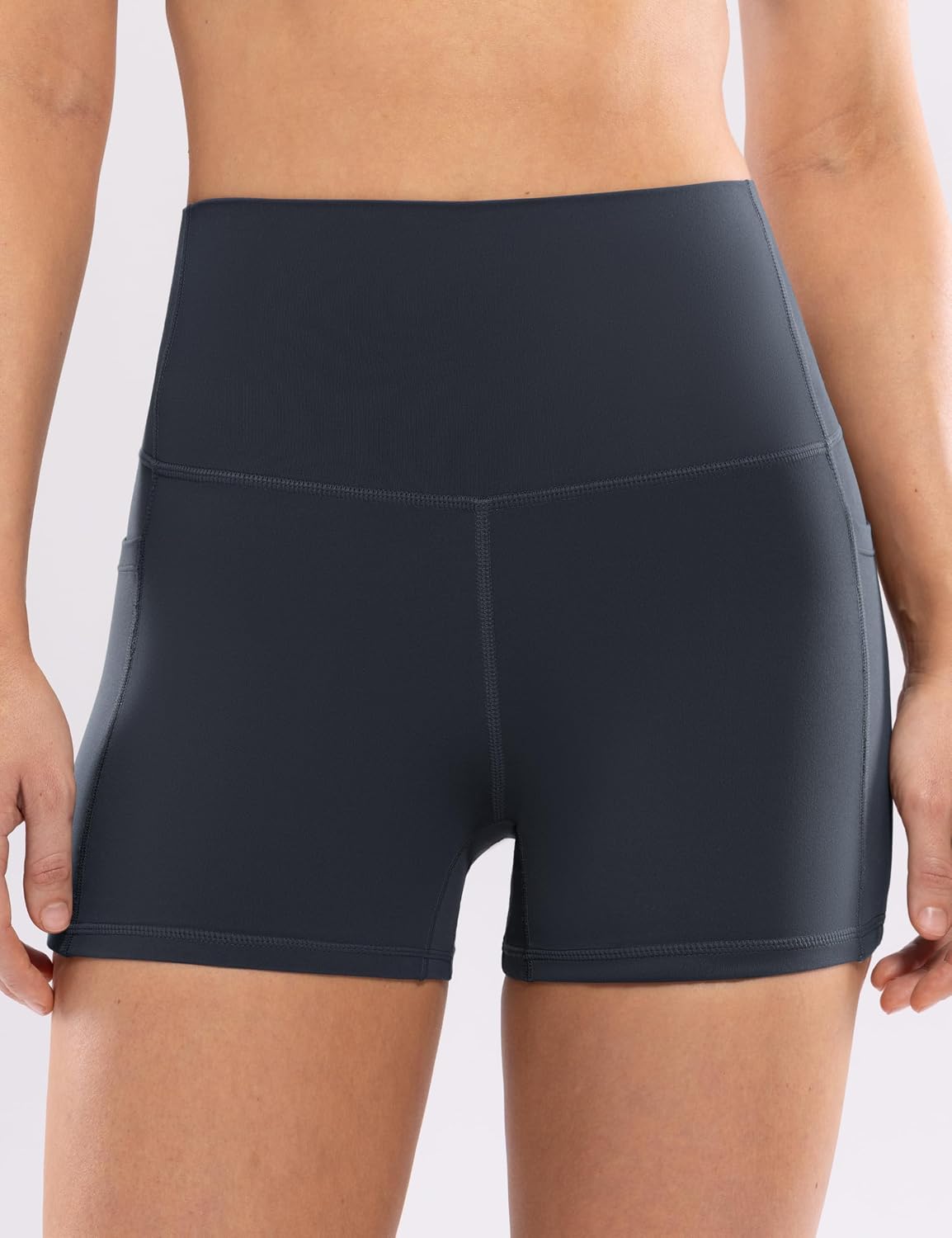 ENERBLOOM Workout Biker Shorts Womens with Pockets High Waist Yoga 2.5"/4"/6"/8"/10" Gym Running Volleyball Athletic Shorts