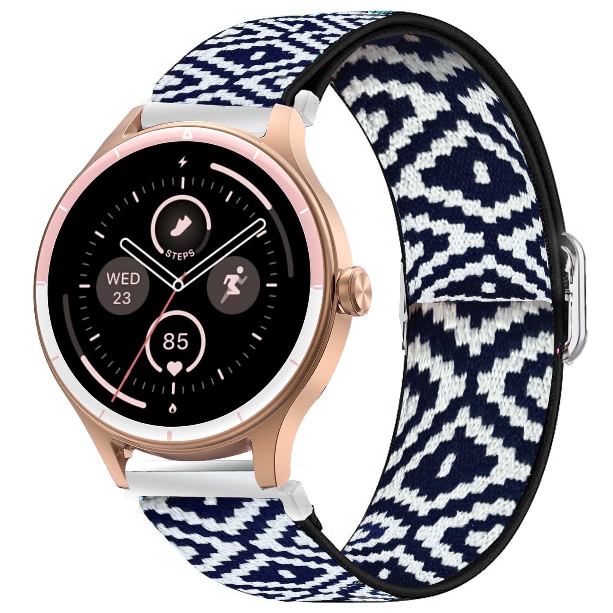 Compatible with FQQ Smartwatch Bands LamshawStretch Elastics Nylon Adjustable Replacement Strap Accessories Compatible with FQQ TOOBUR DR06 1