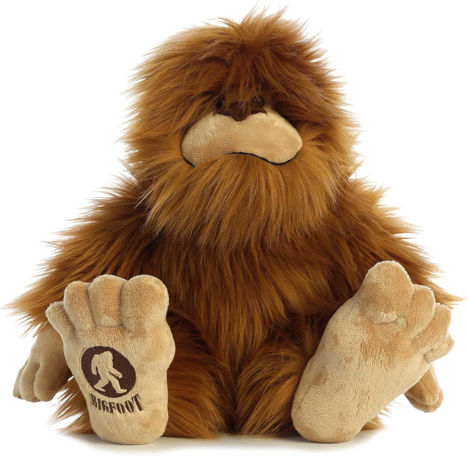 Aurora® Mysterious Fantasy Big Foot Stuffed Animal - Mythical Companion - Imaginative Adventures - Brown 16.5 Inches