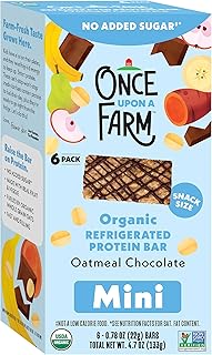 Once Upon a Farm Organic Mini Refrigerated Protein Kids' Bar Multipack Oatmeal Chocolate, 6-.78oz Bars