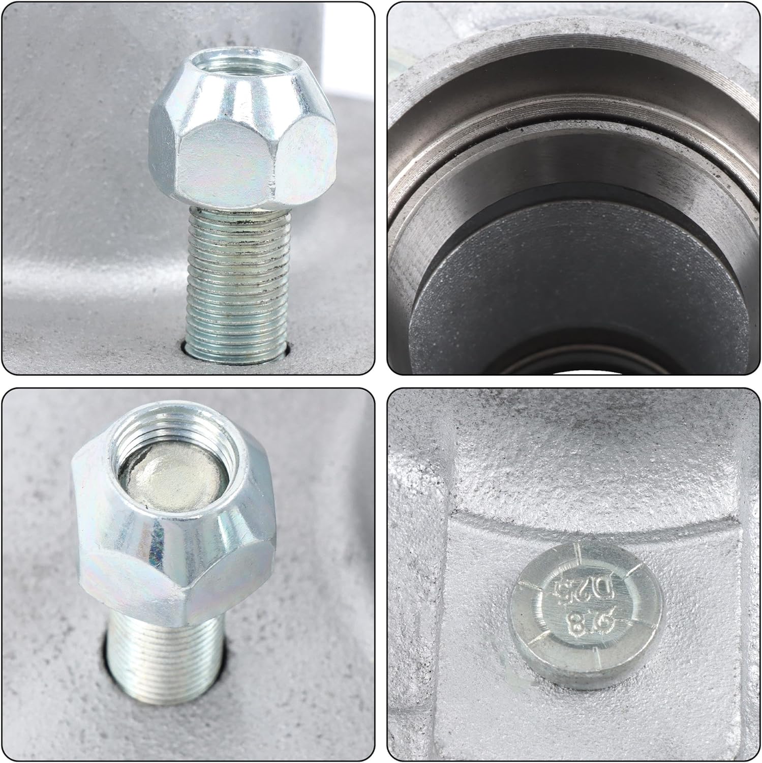 5-Lug 4-1/2 Inch Galvanized Trailer Hub Assembly for 3.5K Axles and #84 Spindle