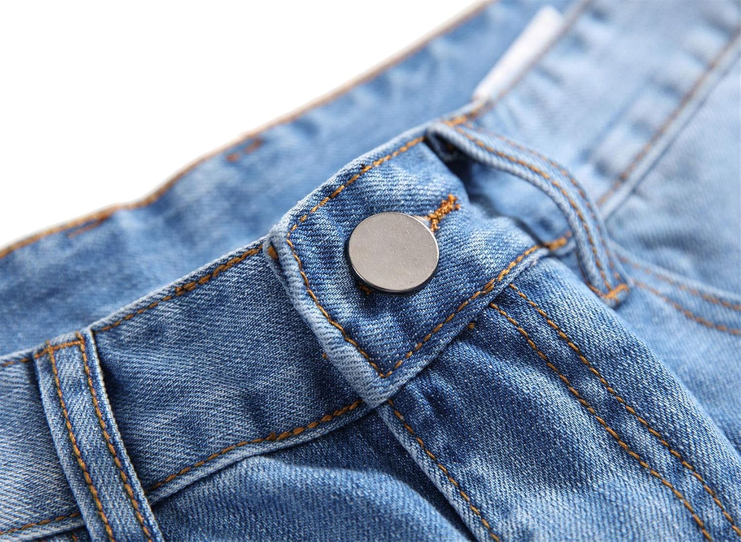Men's Denim Pants Distressed Destroyed Slim Straight Leg Ripped Jeans Hole Washed Relaxed Regular Jean Trousers
