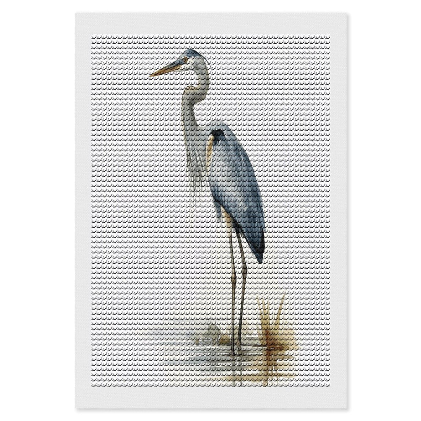 VstaDank Long-beaked Heron Diamond Painting Kits Exquisite DIY Full Round Drill Diamond Dots Painting for Adults Beginner Diamond Photo Paint with Diamond Picture Art Wall Decor 8"x12"