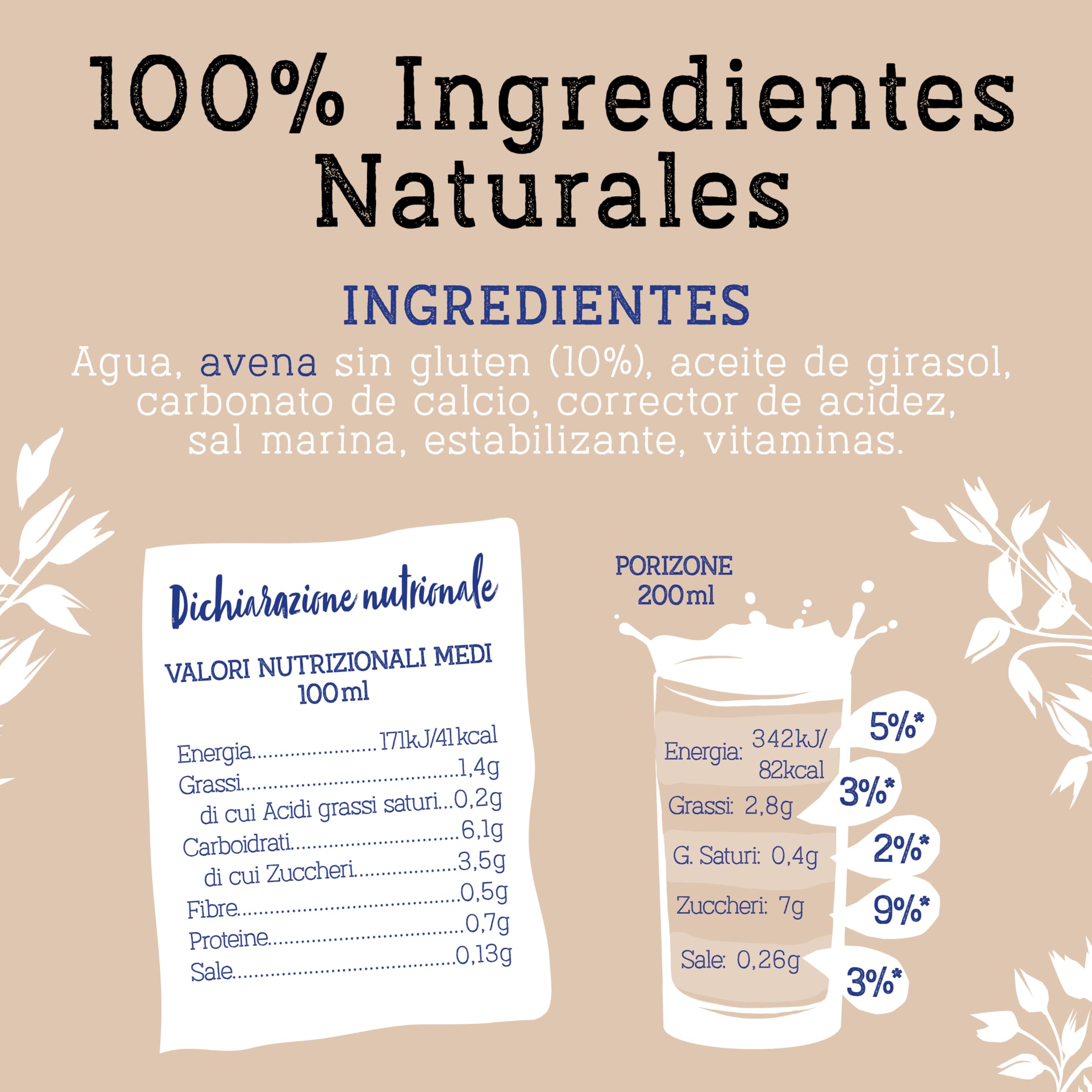 ISOLA PLUS Bebida Vegetal de Avena sin Gluten sin Azúcares Añadidos Sin Lactosa Pack 6 x 1 L