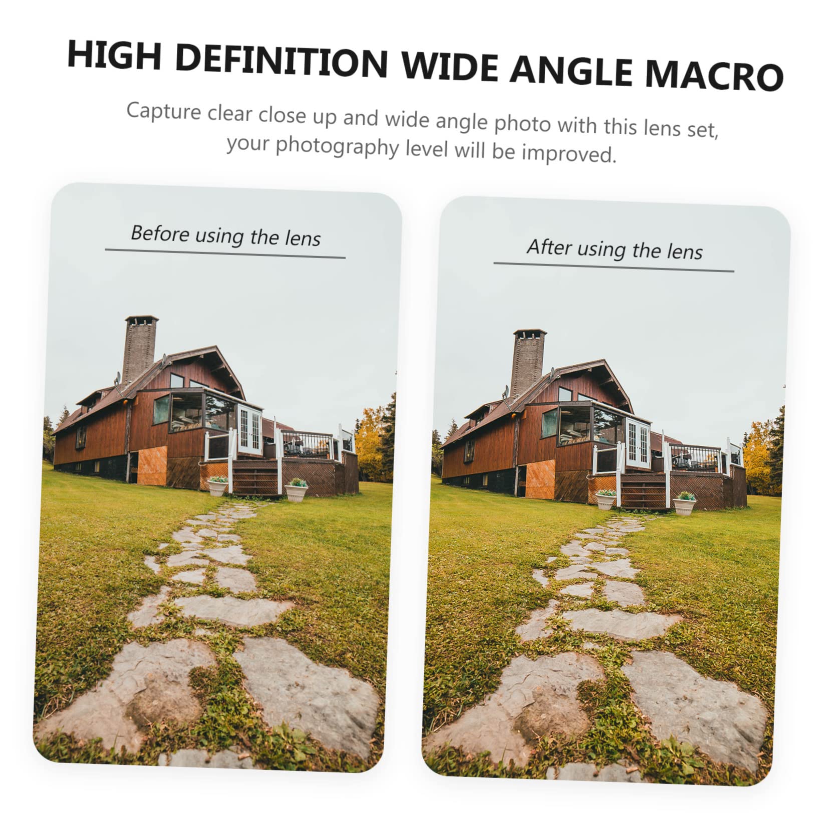Obiettivo per Telefono Clip di Lenti Macro Wide Angle per Fotocamera Cellulare Realizzato in Lega di Alluminio e Vetro Antigrasso
