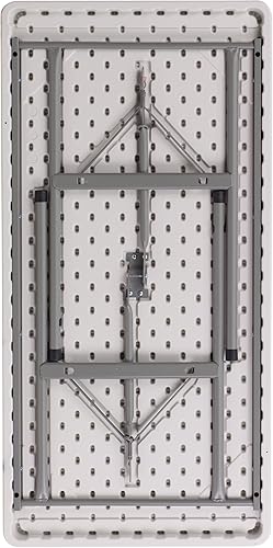 Miniatura 5 de BizChair - Mesa plegable de plástico de granito (4 pies), color blanco