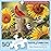 Bits and Pieces - 50 Piece Jigsaw Puzzle for Adults - Sunflower & Songbirds - Cardinals Jigsaw Puzzle by William Vanderdasson, Completed Puzzle Size: 15 x 19