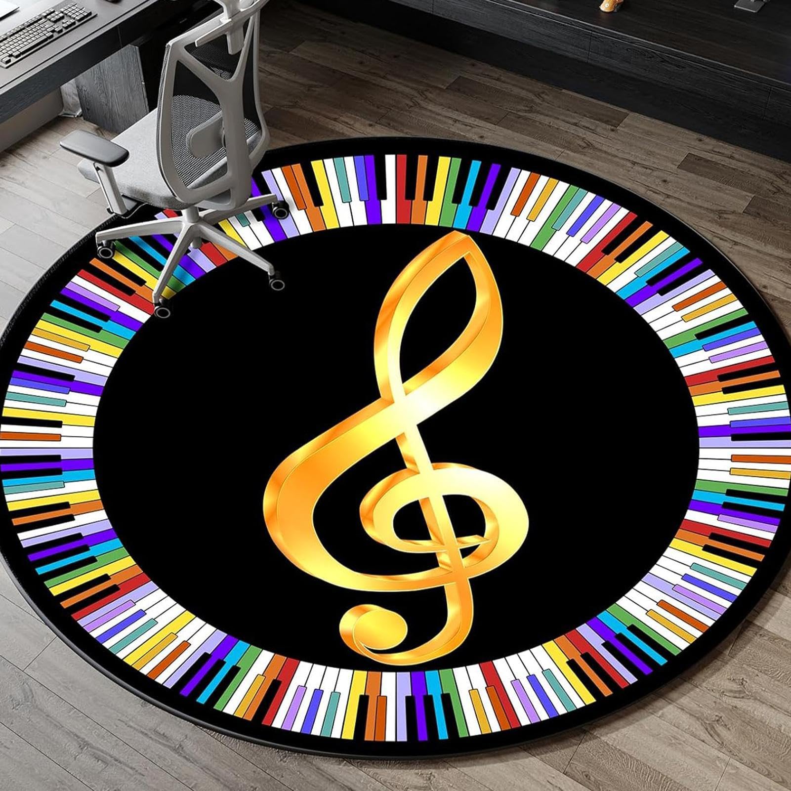 Bass Drum Matte, Drum Printed Rug, Non Slip Drum Pad, Musical Floor Matte, Sound Absorbing Rug, Drum Round Carpet, Music Room Matte, Drum Practice Pad, Drum Practice Pad, Drum Anti Slip für Music