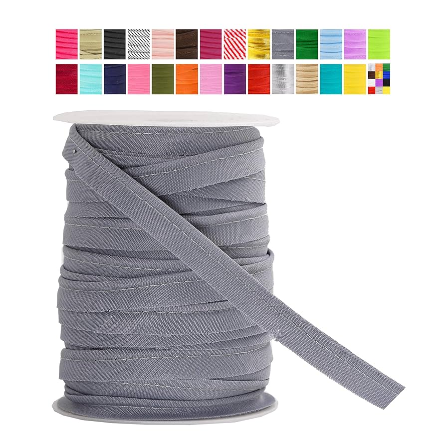 Amazon.com: Mandala Crafts Gray Maxi Piping Bias Tape with