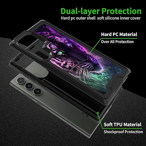 Miniatura 2 de Funda para Samsung Galaxy S23 Ultra 5G, funda resistente a prueba de golpes de doble capa para mujeres y hombres, resistente a los impactos, funda