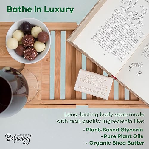 Miniatura 2 de Australian Botanical Soap, Jabones clásicos de leche de cabra y miel de manuka  Todo tipo de piel  Enriquecido con manteca de karité  6.6 onzas