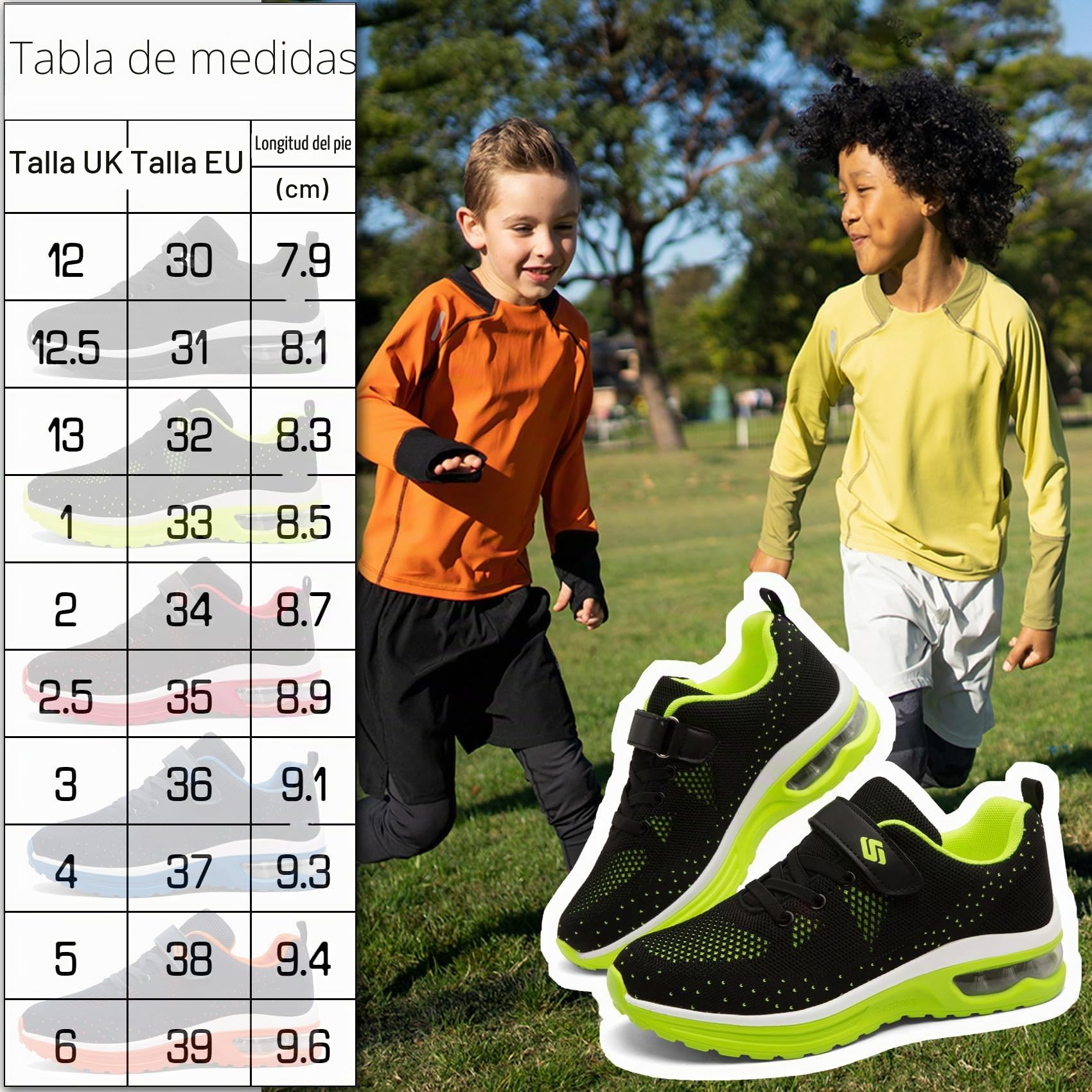 Zapatillas Casual para Niño Moda Zapatillas Deportivas Outdoor Atléticos Calzados de Running Zapatos de Tenis Transpirables Sneakers