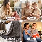 Aeelike 18 Pairs Bamboo Knitting Needles Set - 10 Inches Wooden Knitting Needles Single Point with Roll Bag - Portable Knittings Needle Set for Beginners (2mm - 10mm)