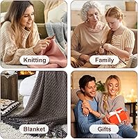 Vista 7 de Aeelike 18 Pairs Bamboo Knitting Needles Set - 10 Inches Wooden Knitting Needles Single Point with Roll Bag - Portable Knittings Needle Set for