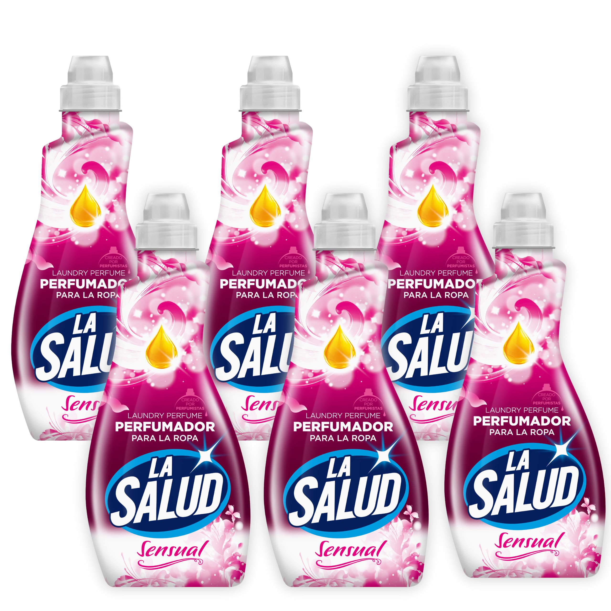 La Salud Sensual Pack 6 x 720 ml | Wäscheparfüm | Einhüllender Duft für Waschmaschine, Handtücher, Bettwäsche, Alltagskleidung & Heimtextilien
