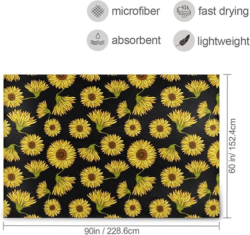 Miniatura 3 de Autumn Sunflowers Sofa Throw Blanket Lightweight Cozy All Season Use Flannel Blanket 60"x90" for Picnic Travel Bed Camping Adults Kids Plush Blanket