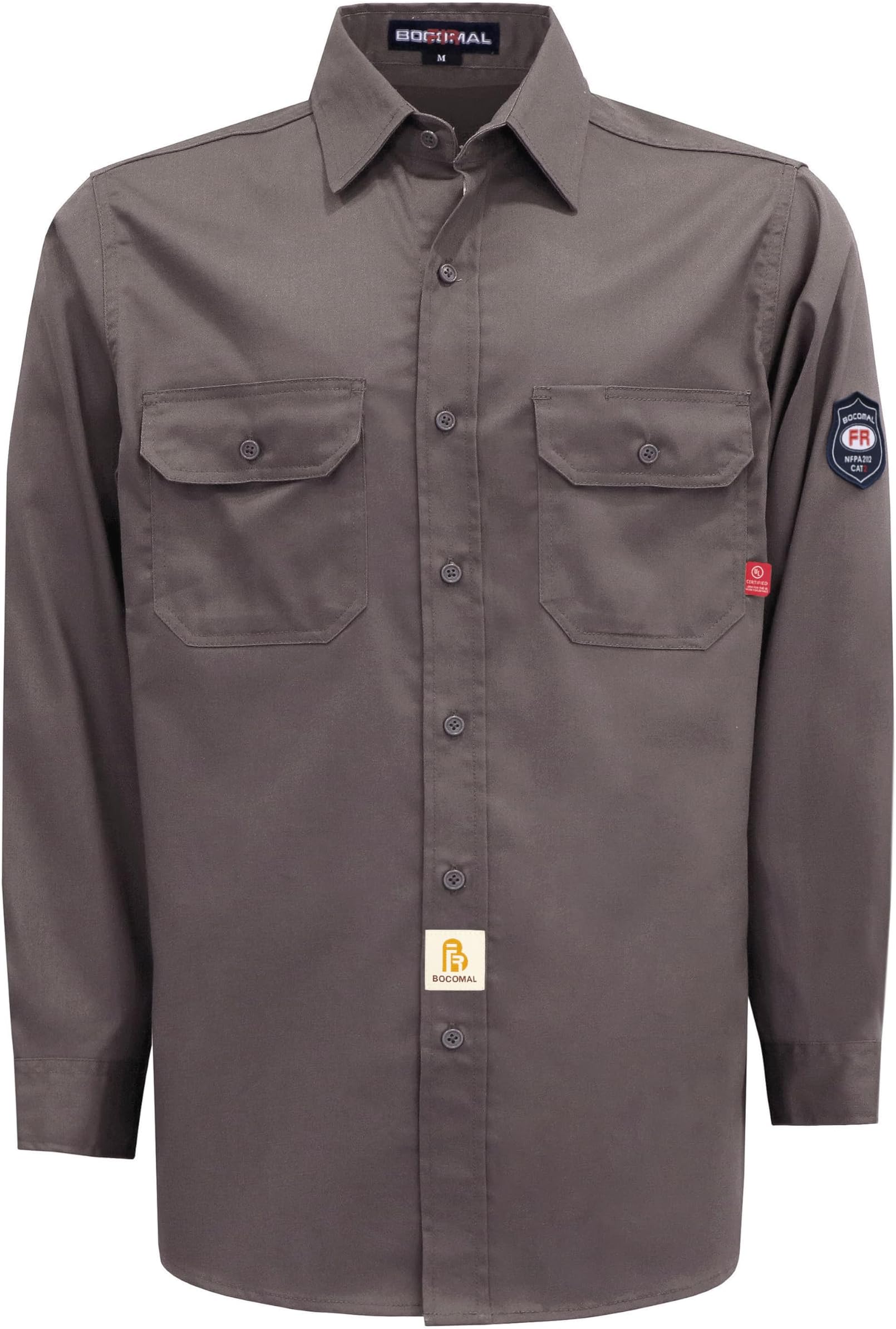 FR Shirts Flame Resistant 100% C NFPA2112 7.5oz Men's Fire Retardant Welding Shirt