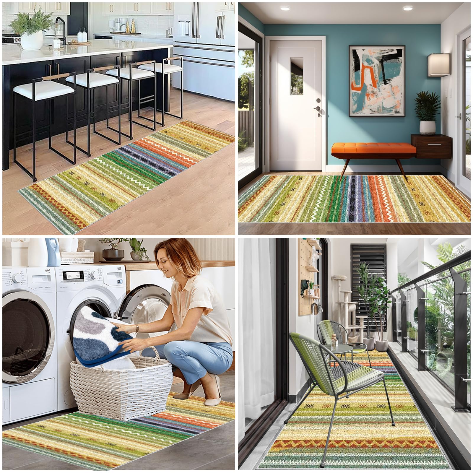 Dywan Biegacz Kuchenny Długi Dywan Runner Wejście Do Wnętrz 70 x 120 cm Chodnik Dywan Do Przejścia Kuchni Antypoślizgowy Zmywalny Dywan Chodnik Do Kuchni Wejście Sypialnia