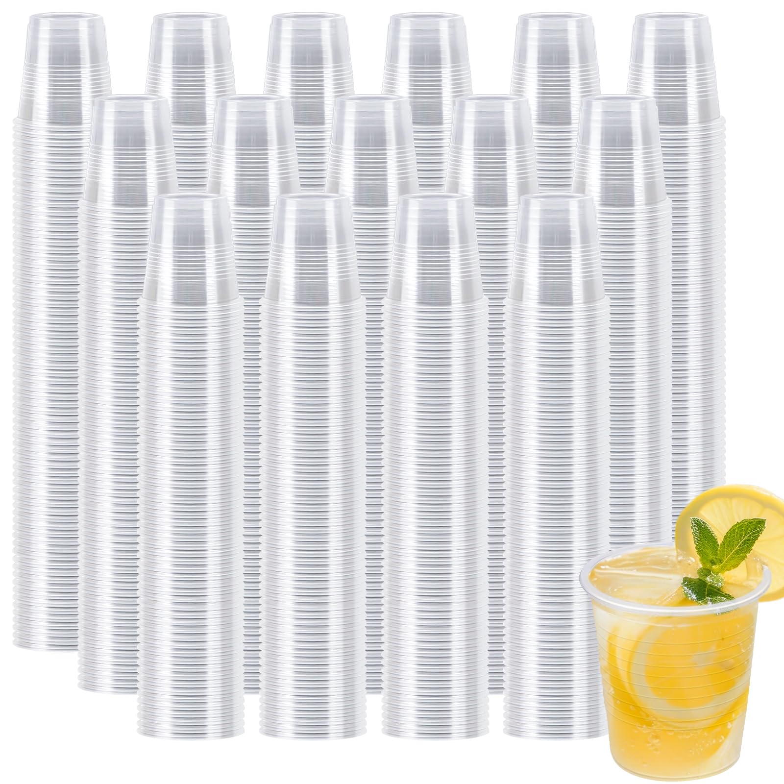 Photo 1 of BYSNOW 1500 Pack 3 oz Clear Plastic Cups, Small Bathroom Cups, Disposable Mouthwash Cups, Cold Plastic Drinking Cups for Party, Picnic, Travel, Soda, Juice