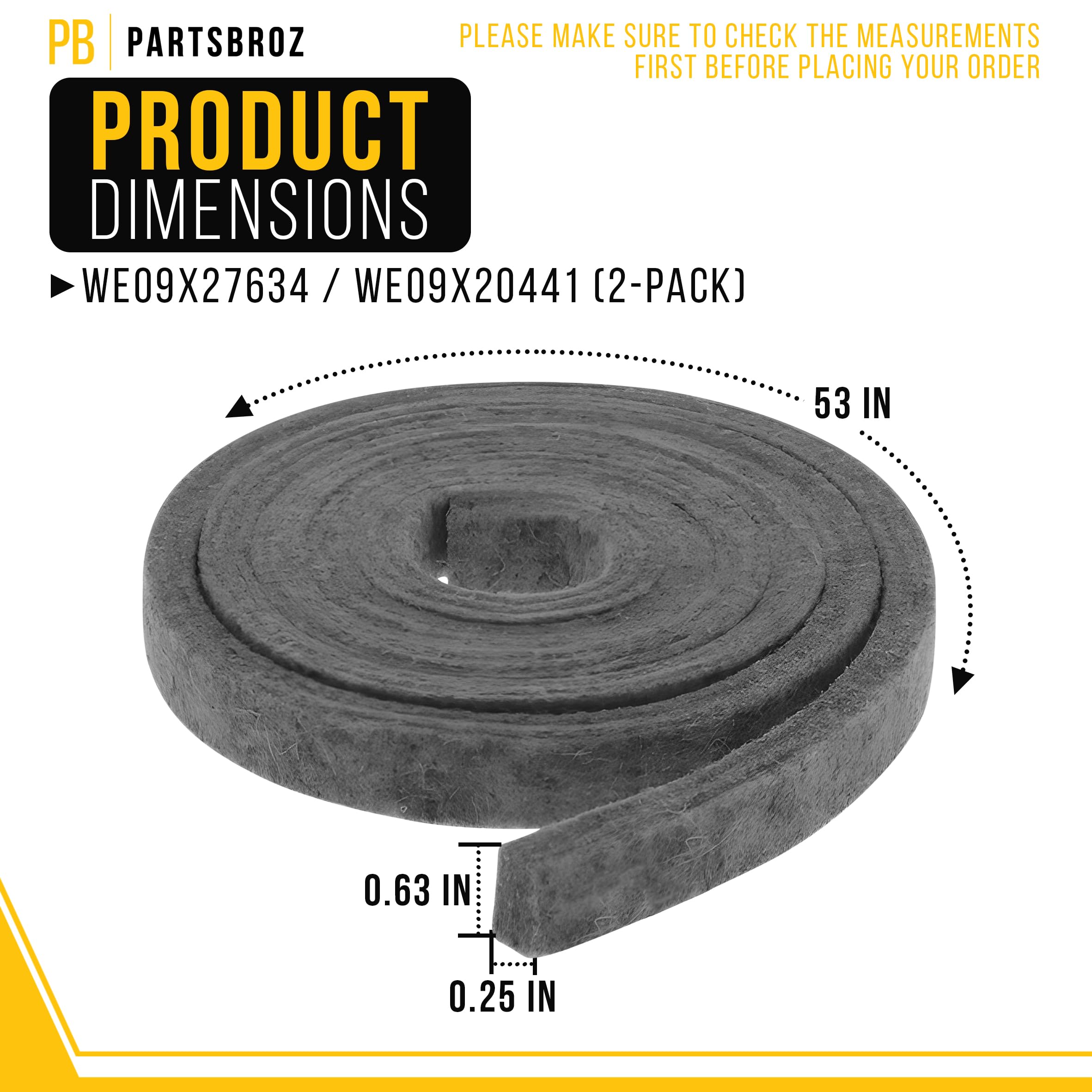 Amazon.com: PartsBroz WE09X20441 WE09X27634 Dryer Lower Drum Felt