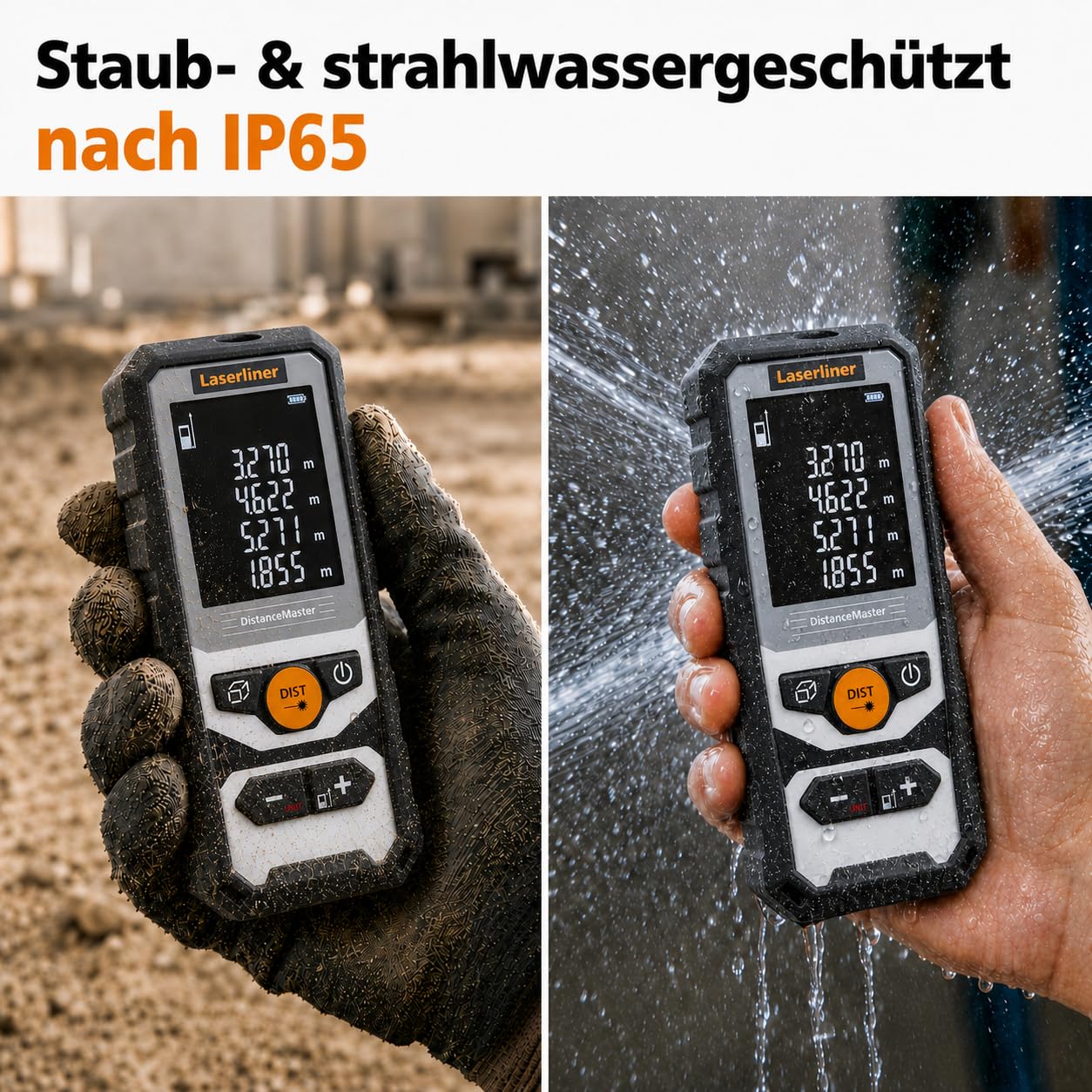 Laserliner DistanceMaster 40 Télémètre Laser | Appareil de Mesure Numérique, Portée de 40 m, Mesure de Longueur/Surface/Volume