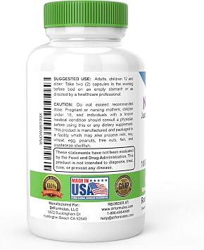 DrFormulas Saccharomyces Boulardii Probiotic 10 Billion CFUs | Nexabiotic S boulardii, Immune and Digestive Support Supplement, 60 Stomach Acid Resistant Probiotics Capsules