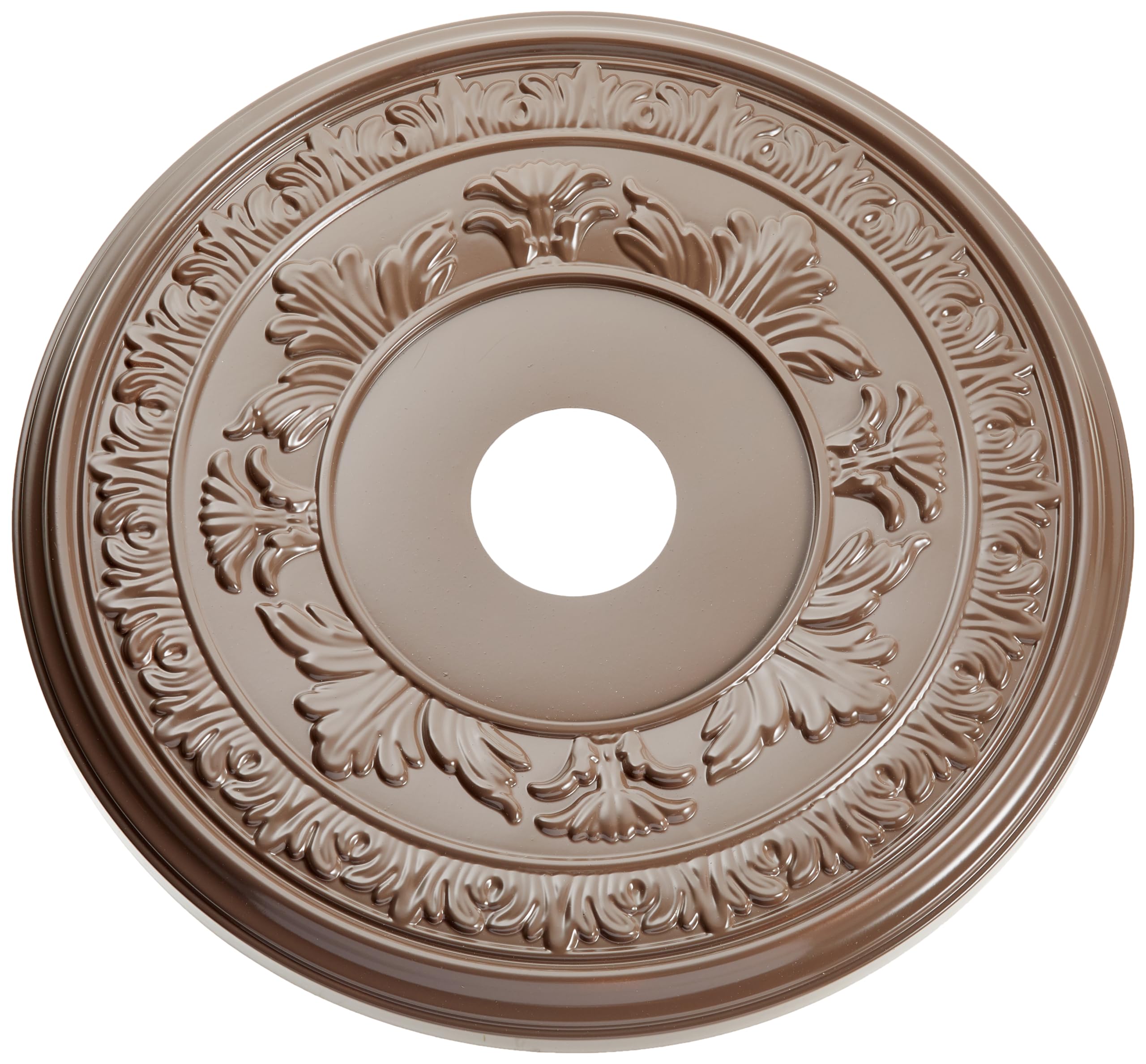 19"OD x 3 1/2"ID x 1"P Baltimore Thermoformed PVC Ceiling Medallion (Fits Canopies up to 7 3/4"), UltraCover Satin London Grey
