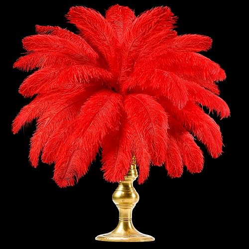 Miniatura 9 de Tigeen 30 plumas naturales de avestruz a granel de 10-12 pulgadas, 12-14 pulgadas para centros de mesa, bodas, fiestas, arreglos florales,