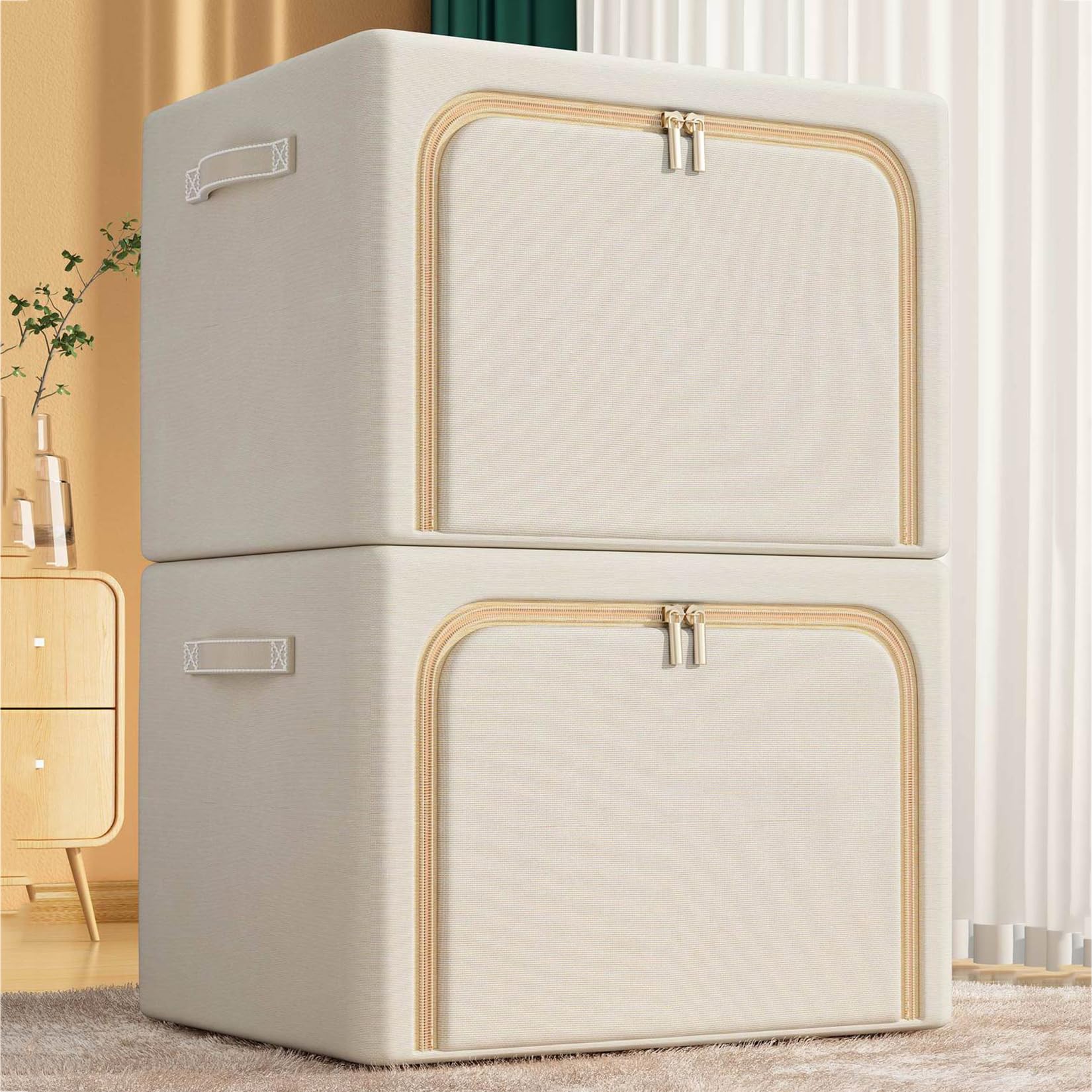 Organisateur de vêtements et bacs de rangement pour couette grand sac mobile