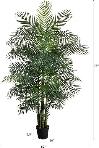 Miniatura 10 de Nearly Natural Palmera areca artificial resistente a los rayos UV de 2.5 pies (interiorexterior)