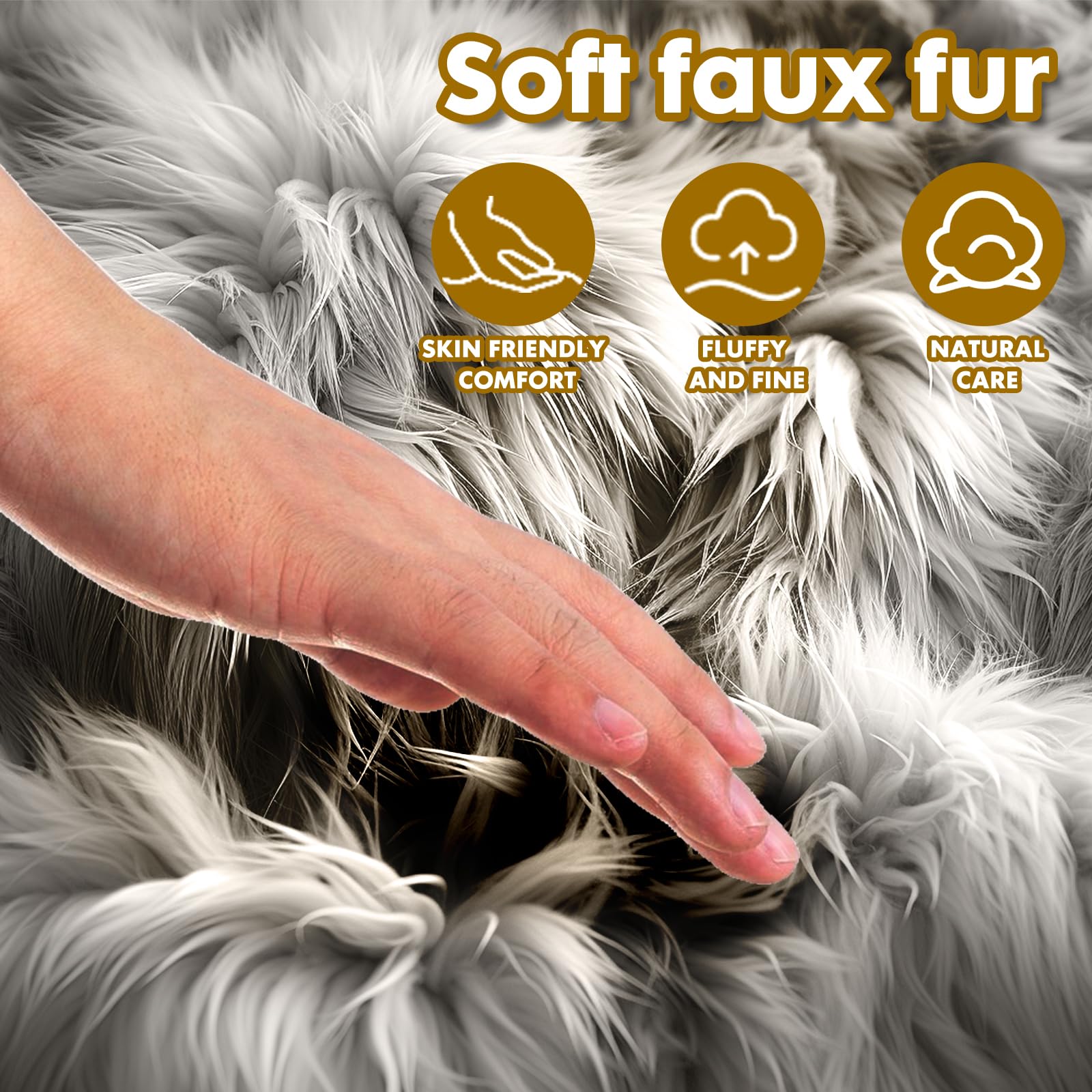 PowerKing Plush Novelty Animal Hat, 3-in-1 Faux Fur Hood Winter Warmer Cap and Stylish Full Animal Hat (Grey Wolf)