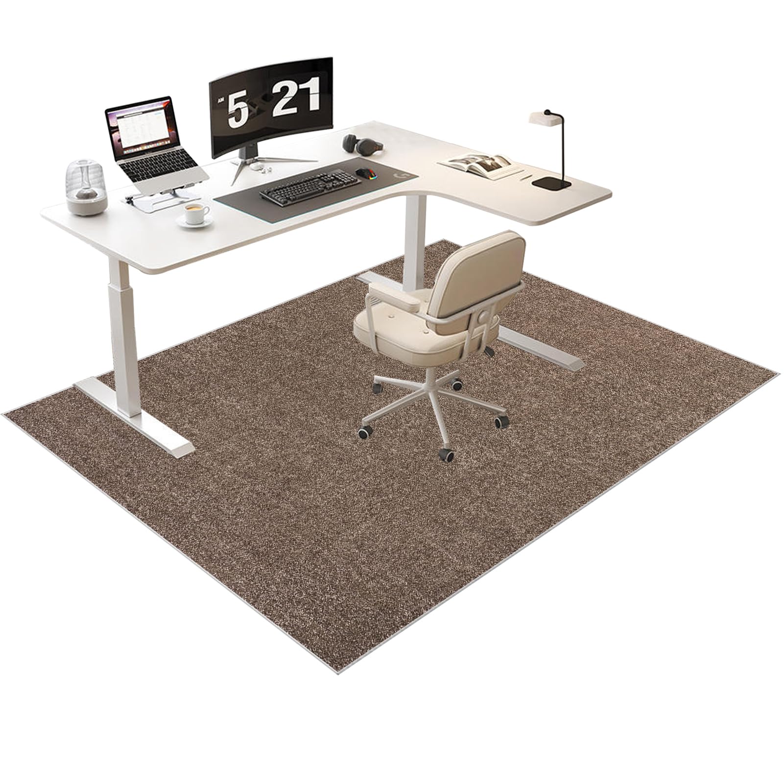 Tappetino Protettivo per Pavimenti Duri e Moquette 90 x 160 cm Tappeto Sedia Ufficio Antigraffio Tappeto Gaming Pavimento Tappeto per Sedia con Ruote Tappetino Sedia Scrivania per Laminato Parquet