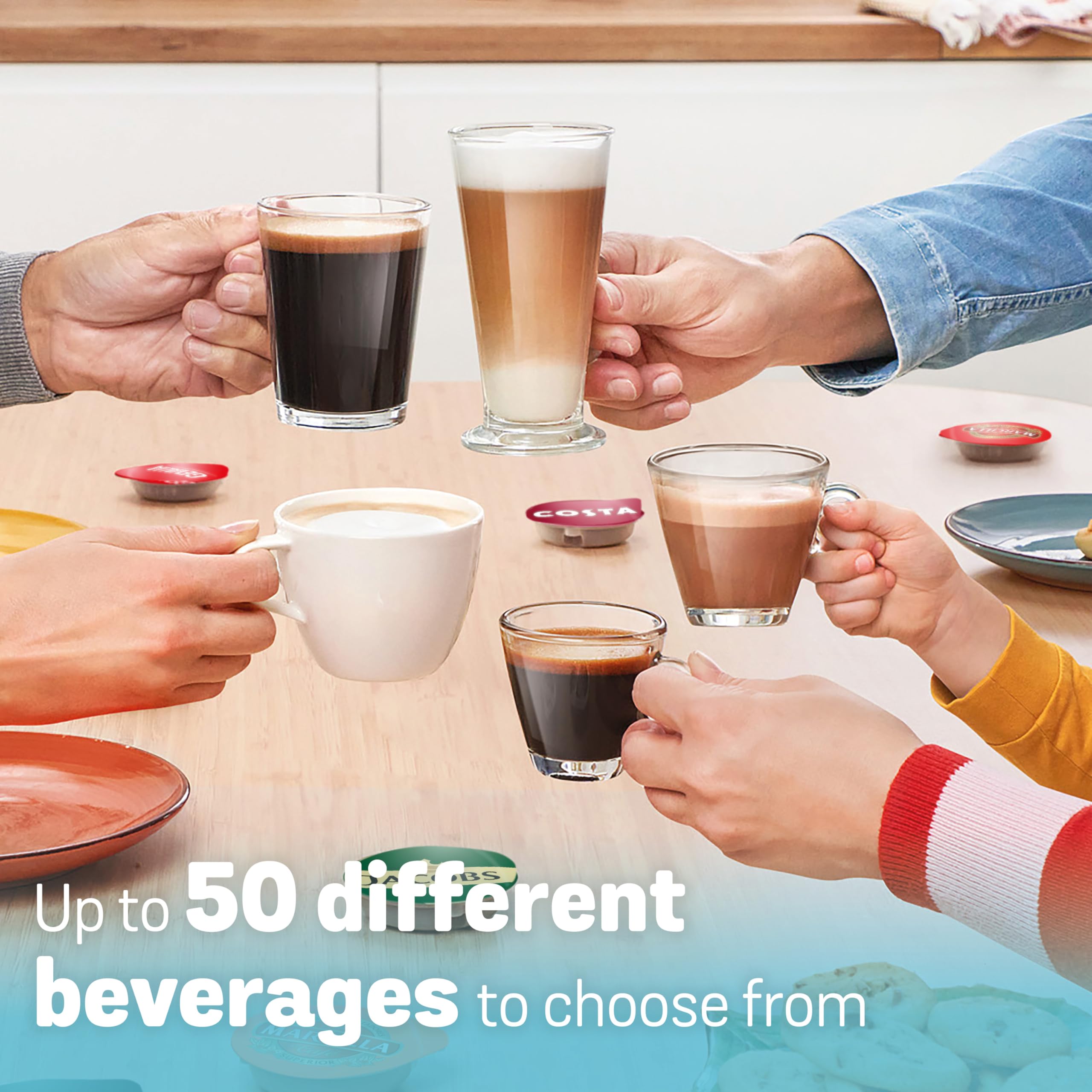 Tassimo by Bosch, Finesse Classic Friendly, máquina de café en cápsulas, TAS1620GB, con INTELLIBREW, compatible con 50 bebidas diferentes, 0,7 litros, color negro