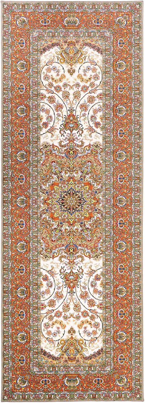 My Magic Carpet Washable Rug - Stain Resistant, Waterproof, Non-Slip - Pet & Family Friendly Machine Washable Indoor Rugs for Bedroom, Living Room, Kitchen, RV (Zahara Amber, 2.5X7ft)