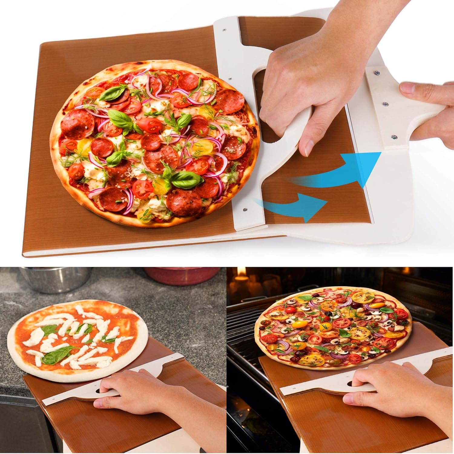 Vodolo Sliding Pizza Peel,Pizza Peel Perfectly Smart