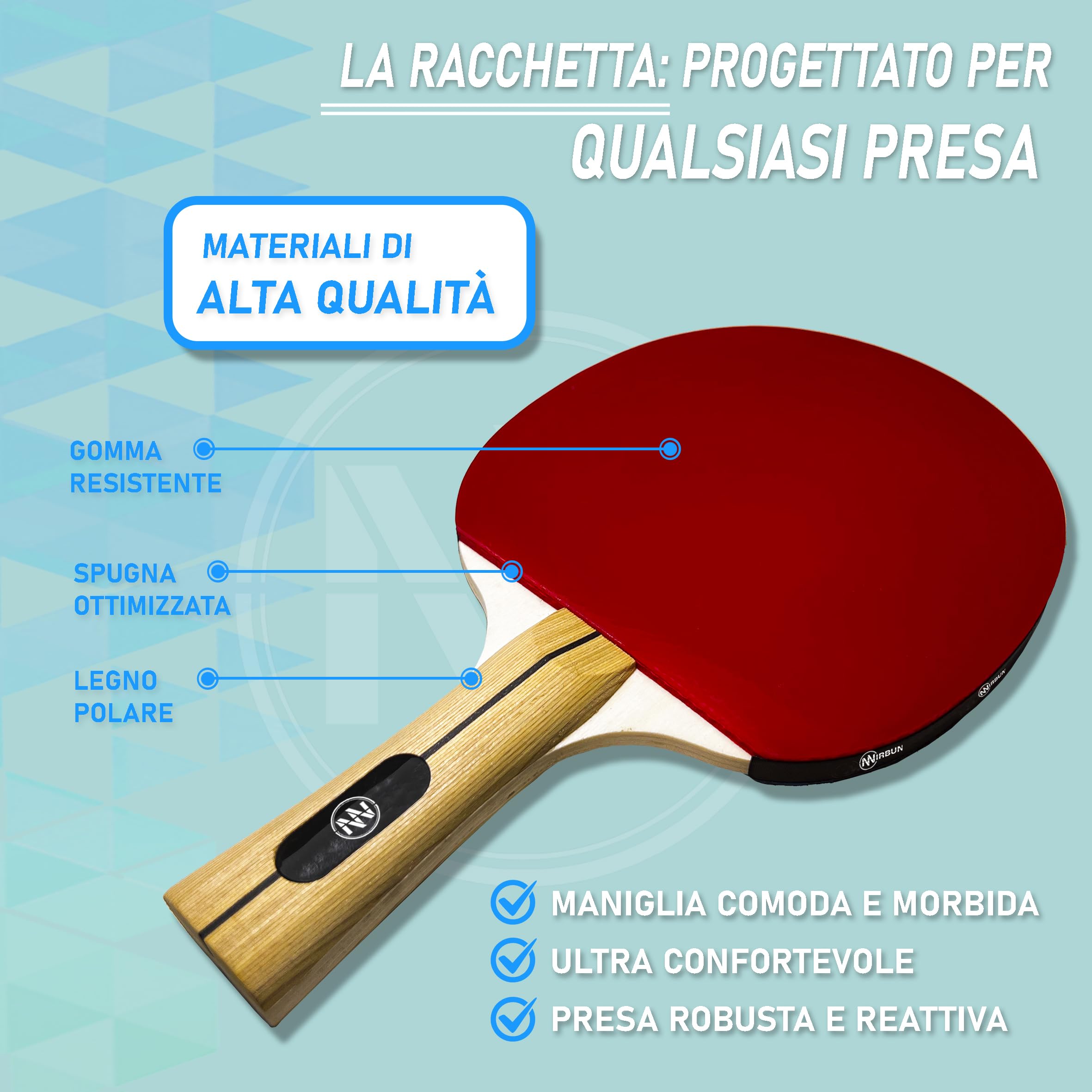 Set Ping Pong con Rete Estensibile - Pale Ping Pong Professionale - Palline Pong 3 Stelle - Rete Ping Pong Regolabile Tavolo - Ping Pong Set Portatile