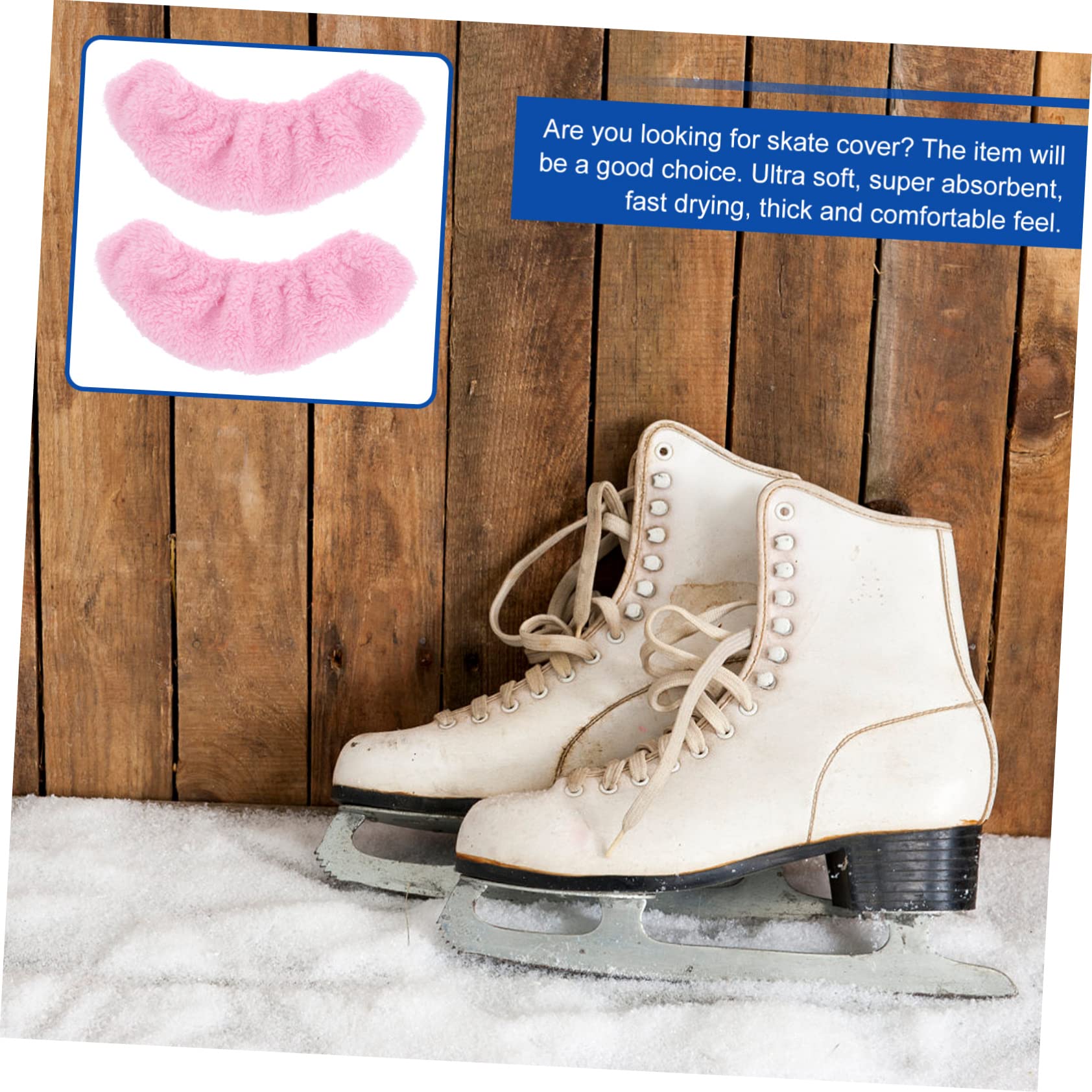POPETPOP Housses de Patins à Glace Couverture Patinage Tampon antidérapant Fruit Planche à Roulette gardes de Patins Adulte Protecteur Palet Couvre-Lame Enfant Le Hockey Rose