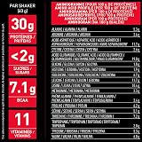 Proteine in Polvere Whey 750 g Gusto Vaniglia | 31 g per Shaker Proteine | Whey Protein Concentrate e Isolate | BCAA + L-Glutammina + Taurina | Integratore per Massa Muscolare | Con 11 Vitamine - 8