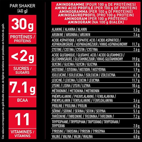 Proteine in Polvere Whey 750 g Gusto Vaniglia | 31 g per Shaker Proteine | Whey Protein Concentrate e Isolate | BCAA + L-Glutammina + Taurina | Integratore per Massa Muscolare | Con 11 Vitamine - 8