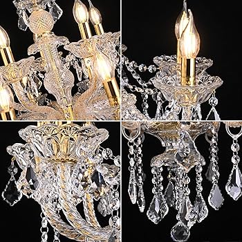 luz リング luzury Uboxin 18-Light Double-Layer Crystal Chandelier for Living