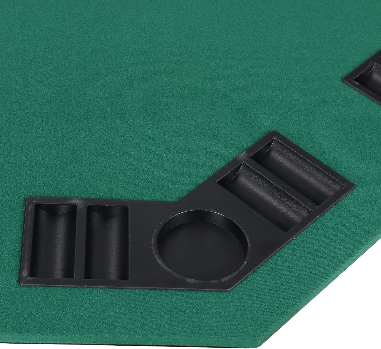 JungleA 48-inch Portable Poker Table Top Folding Octagon 8-Player Poker Cover Topper Casino Layout Cover with Carrying Case