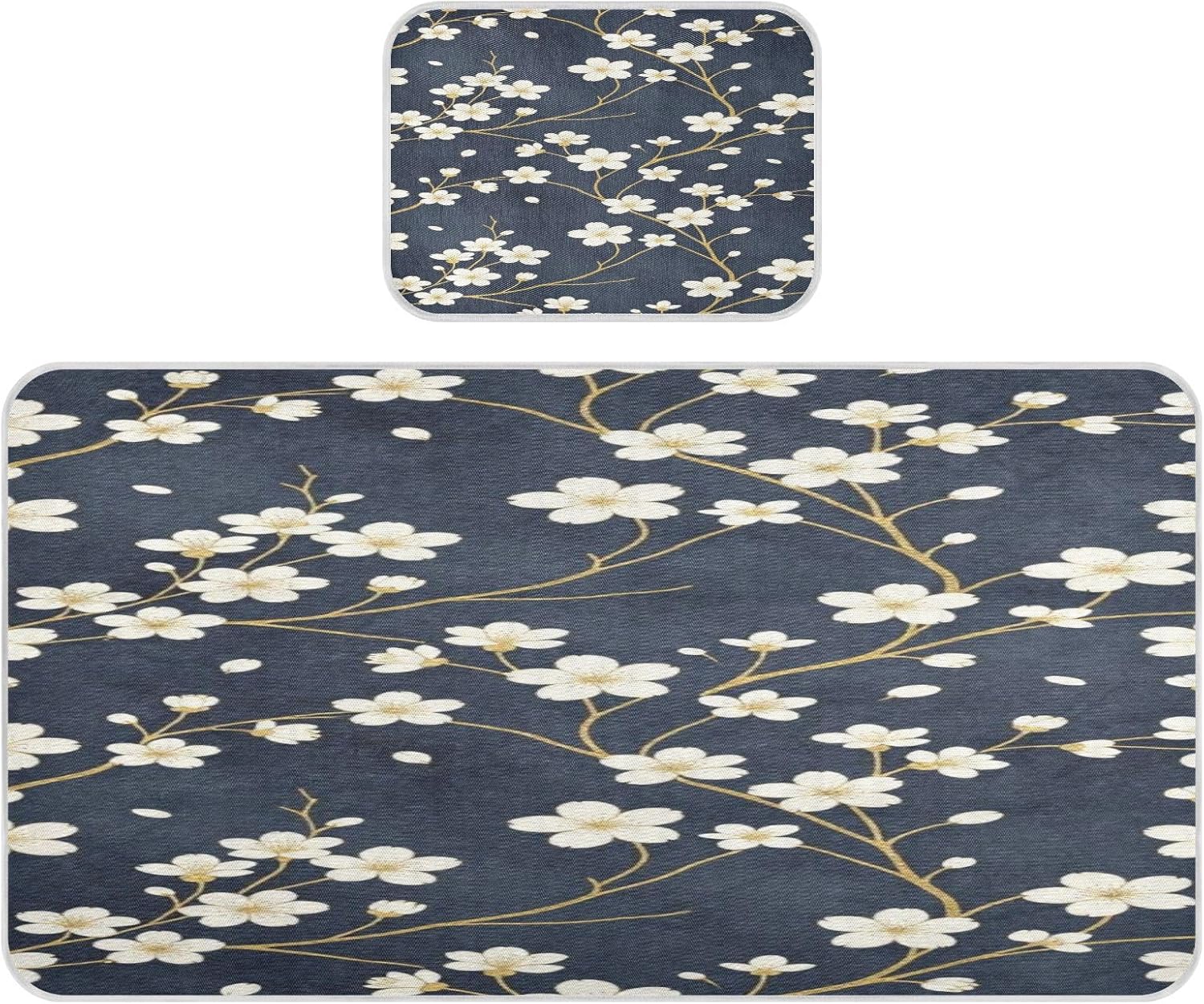 Cooling Baby Bassinet Mattress 28" x 52" Reusable Small Flowers Lovely Bed Pads for Baby&Toddler
